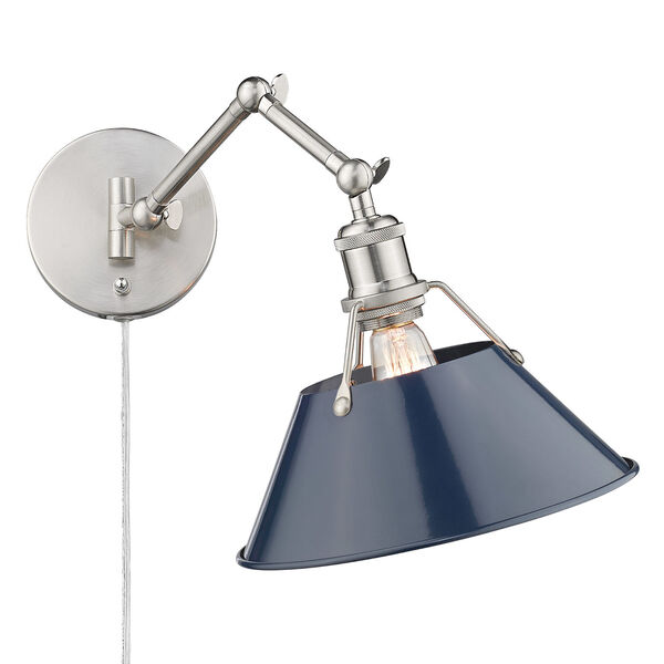 Orwell Pewter and Navy Blue One-Light Wall Sconce, image 3